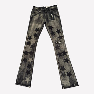 NWT Boys FWRD DENIM Black Washed Starry Stacked Jeans Size 14